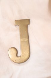 Brass Letter J Paperweight