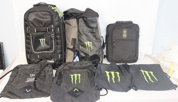 Monster Branded Backpacks String Bags And Roller Bag (H-37)
