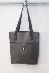 Mark Cross Black Leather Tote Bag (H-38)
