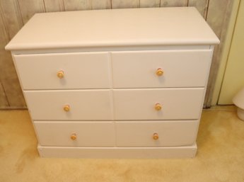 Vintage White Wooden Dresser (L-10)