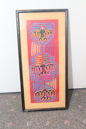 Framed Mola Textile Art Panamanian Textiles (Y-16)