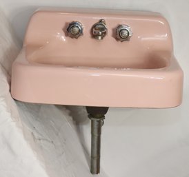 Vintage Pink AMERICAN STANDARD VINTAGE CAST IRON SINK P-4300 With FAUCET (T-16)
