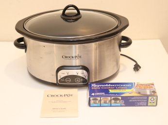 Smart-Pot Crock Pot Digital Control 4 Quart Original Slow Cooker Stainless
