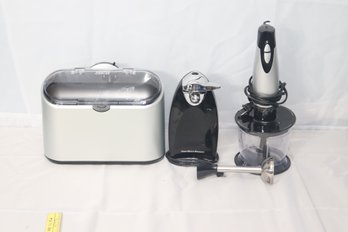 Kitchen Appliances: Cooper Chiller, Electric Can Opener, Mixer (H-48)