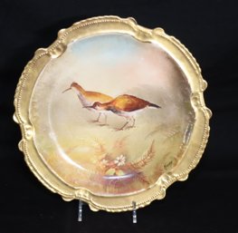 Vintage LRL Limoges France Hand Painted Signed Bird Plate (B-52)