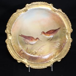 Vintage LRL Limoges France Hand Painted Signed Bird Plate (B-53)