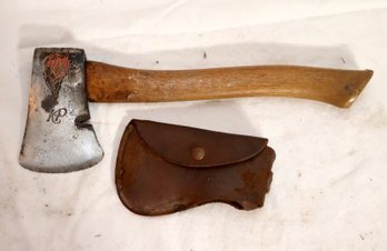 W.l. Parish Houston, Tx 1929 Hatchet With Leather Cover. (AS-22)