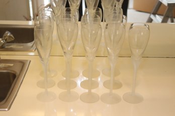 Tulip Stem Champagne Glasses (F-38)