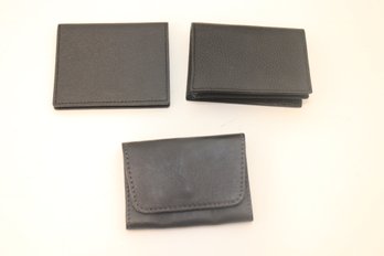 2 New Black Leather Wallets & 1 Slightly Used One!  (W-1)