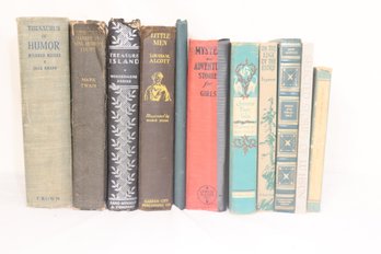 Vintage Book Lot: Treasure Island, Little Men, Pride & Prejustice (L-31)