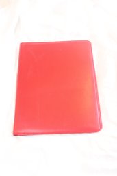 Red Leather Padfolio Made In Italy