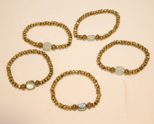 5 Beaded Bracelets (H-77)