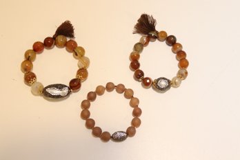 Set Of 3 Beaded Bracelets (H-79)
