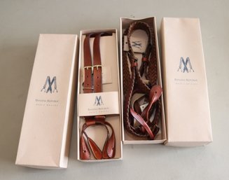 Pair Of Banana Republic Men's Leather Braces Suspenders