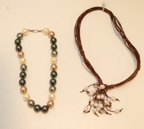 Pair Of Faux Pearl Necklaces (H-80)