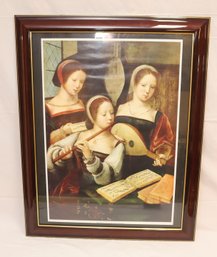 Framed Master Of The Female Half-lengths  A Concert With A Singer, Flautist, And Lutenist (F-25)
