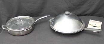 Circulon Wok, And Copper Chef Titan Pan With Lid