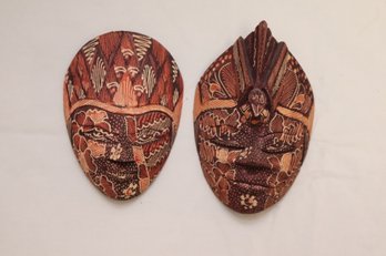 Vintage Wooden Miniature Masks (F-27)