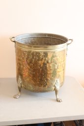 Hammered Brass Planter (t-62)