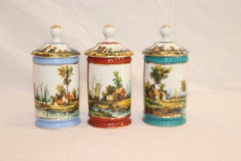 Vintage Painted Style Ceramic Canisters