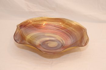 Art Glass Centerpiece Bowl (J-35)