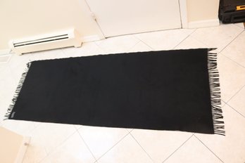 100 Percent Cashmere Black Winter Scarf Made In Italy
