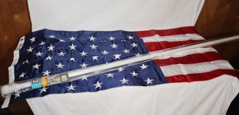 Annin 4x6 Ft US Flag With Metal Flag Pole