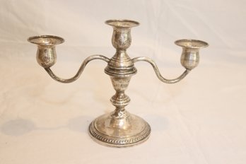 Sterling Silver Weighted 3 Candle Candlestick (J-39)