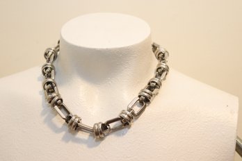 Vintage Choker Toggle Link Necklace (H-89)