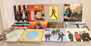 Vintage Vinyl Record Lot: Police, Pretenders, Elvis Costello. Blondie, Echo & The Bunnymen. (F-39)