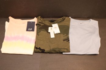 3 NEW WITH TAGS  T-shirts: Sanctuary, Saks Fith Ave, And The Gap (HZ-18)