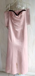 Jessica McClintock Pink And Black Bow Dress With Shawl Size 4