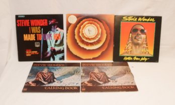 Stevie Wonder Vinyl Record Lot (F-55)