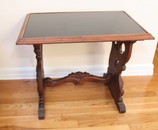 Vintage Carved Wooden Koi Fish Table