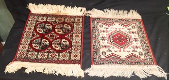 2 Small Table Top Rugs Carpet