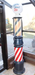 Antique Koch's Sidewalk Floor Standing Barber Pole (R-1)