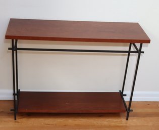 Metal Console Table With Wooden Shelves (L-57)