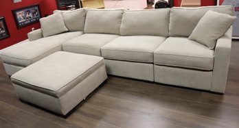 Jonathan Louis Sectional Chaise Sofa Couch With Ottoman
