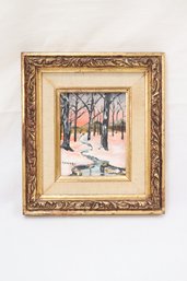 Framed Painting Signed E.novinski (L-75)