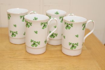 Set Of 4 Irish Coffee Mugs By Reco Bone China Made In England (L-81)