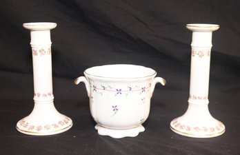 Candlesticks And Decorative Bowl (J-73)