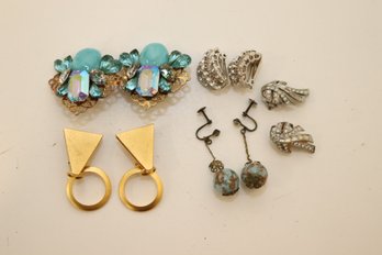 Vintage Clip-on And Screw Back Earrings (J-7)