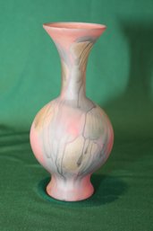 Vintage Rueven Glass Vase Art Nouveau Hand Painted Drip Satin (C-38)