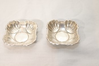 Pair Of Sterling Silver FB Rogers NUT DISH (L-91)