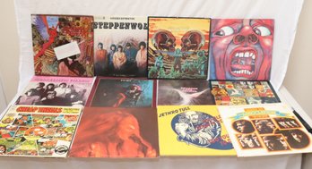 Vintage Vinyl Record Lot: Jethro Tull, Steppenwolf, Santanna, ELP (L-88)