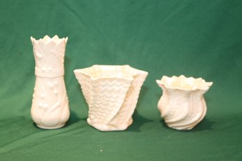 Belleek Vase Lot (C-44)