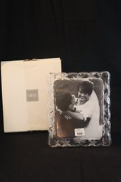 New In Box Mikasa Floral Mist Glass Picture Frame (F-12)