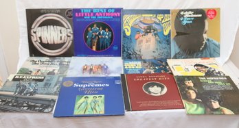 Vintage Vinyl Record Lot: Supremes, Linda Ronstadt, 5th Dimension, Fats Domino (L-93)