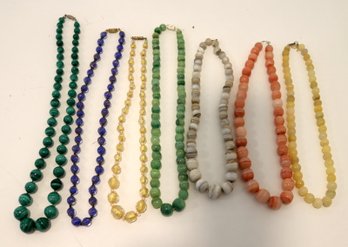 Vintage Glass Bead Necklaces (J-14)