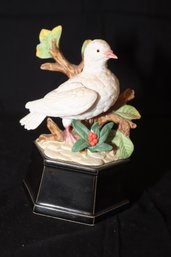 Vintage Lego Japan Music Box Ceramic Dove. (F-20)